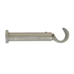 Lot de 2 supports tringles (L90 / D20 mm) Jim gouttière Argent mat