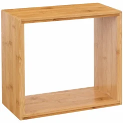 Lot de 3 étagères bambou (H15-20-25 cm) Cube Fixy Naturel