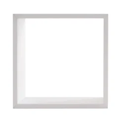 Lot de 3 étagères bois (H15-20-25 cm) Cube Blanc