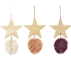 Lot de 3 étoiles de Noël à suspendre (H20 cm) Orina Multicolore