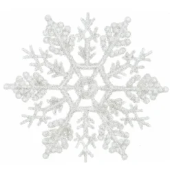 Lot de 12 étoiles de Noël à suspendre (H10 cm) Morzine Blanc
