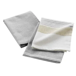 Lot de 2 torchons coton tissé (50 x 70 cm) Iliade Blanc