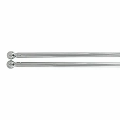 Lot de 2 tringles rondes extensibles (L80 cm) Chrome