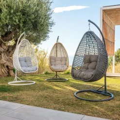 Loveuse suspendue en résine tressée Coral Naturel