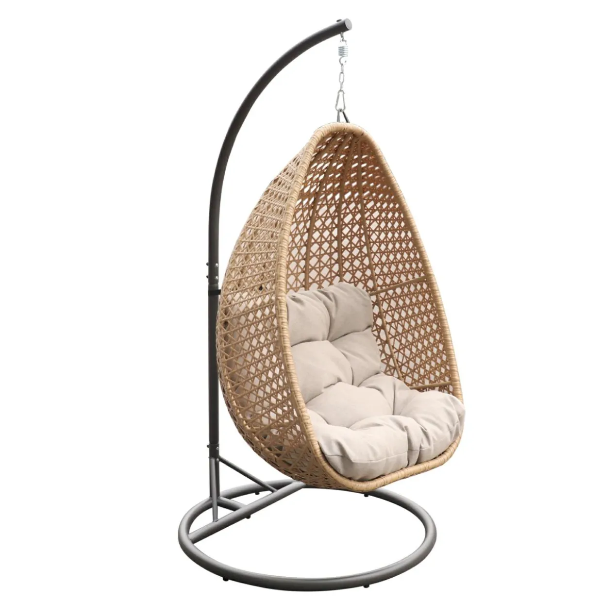 Loveuse suspendue en résine tressée Coral Naturel
