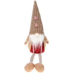 Lutin de Noël assis (H57 cm) Mister Caramélio Beige