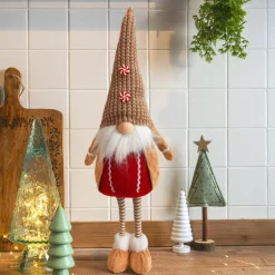 Lutin de Noël debout (H64 cm) Mister Caramélio Beige