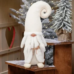 Lutin de Noël (H51 cm) Miss Croquineige Blanc