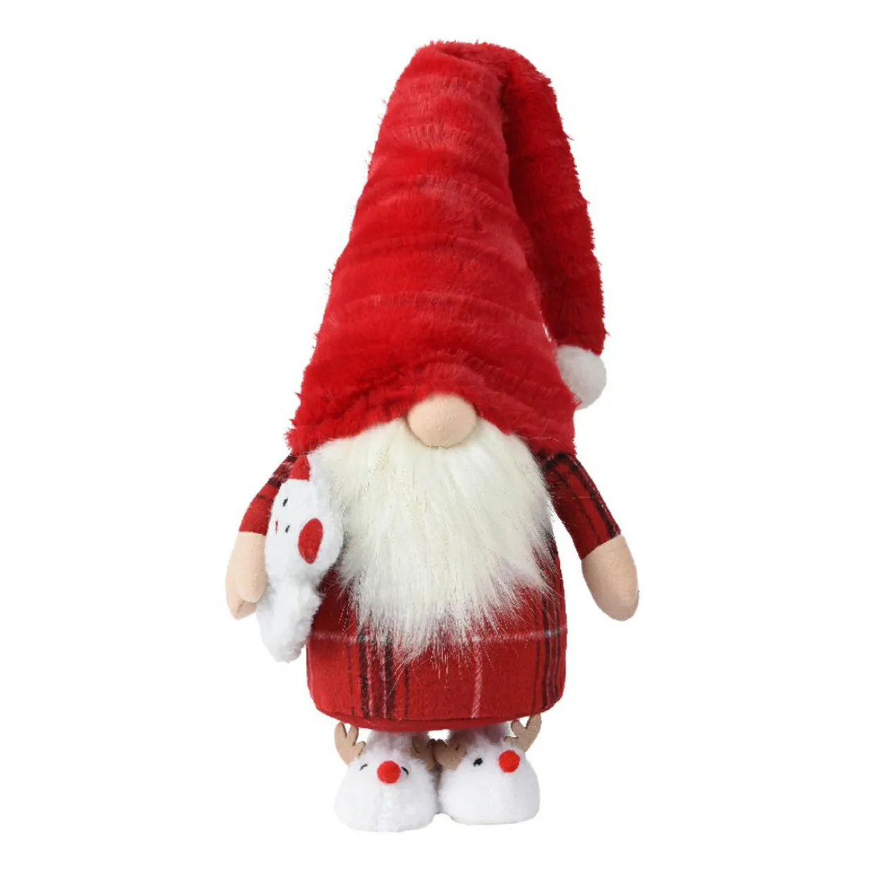 Lutin de Noël (H65 cm) Tilki Dormeur en pyjama bonnet Rouge