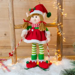 Lutin farceur en ski (H46 cm) Martine Multicolore