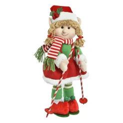 Lutin farceur en ski (H46 cm) Martine Multicolore