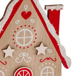 Maison à suspendre en bois (H15 cm) Petit biscuit Rouge