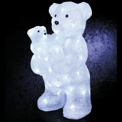 Maman Ours lumineuse 56 LED (H44 cm) Bébé Whisper Blanc froid