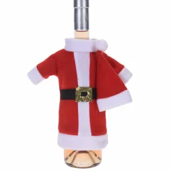 Manteau Père Noël pour bouteille de vin Rouge