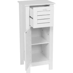 Meuble bas de salle de bain (37 x H83 cm) Santorin Blanc
