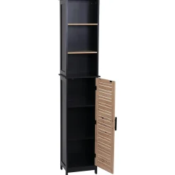 Meuble colonne salle de bain (35 x H173 cm) Bergen Noir