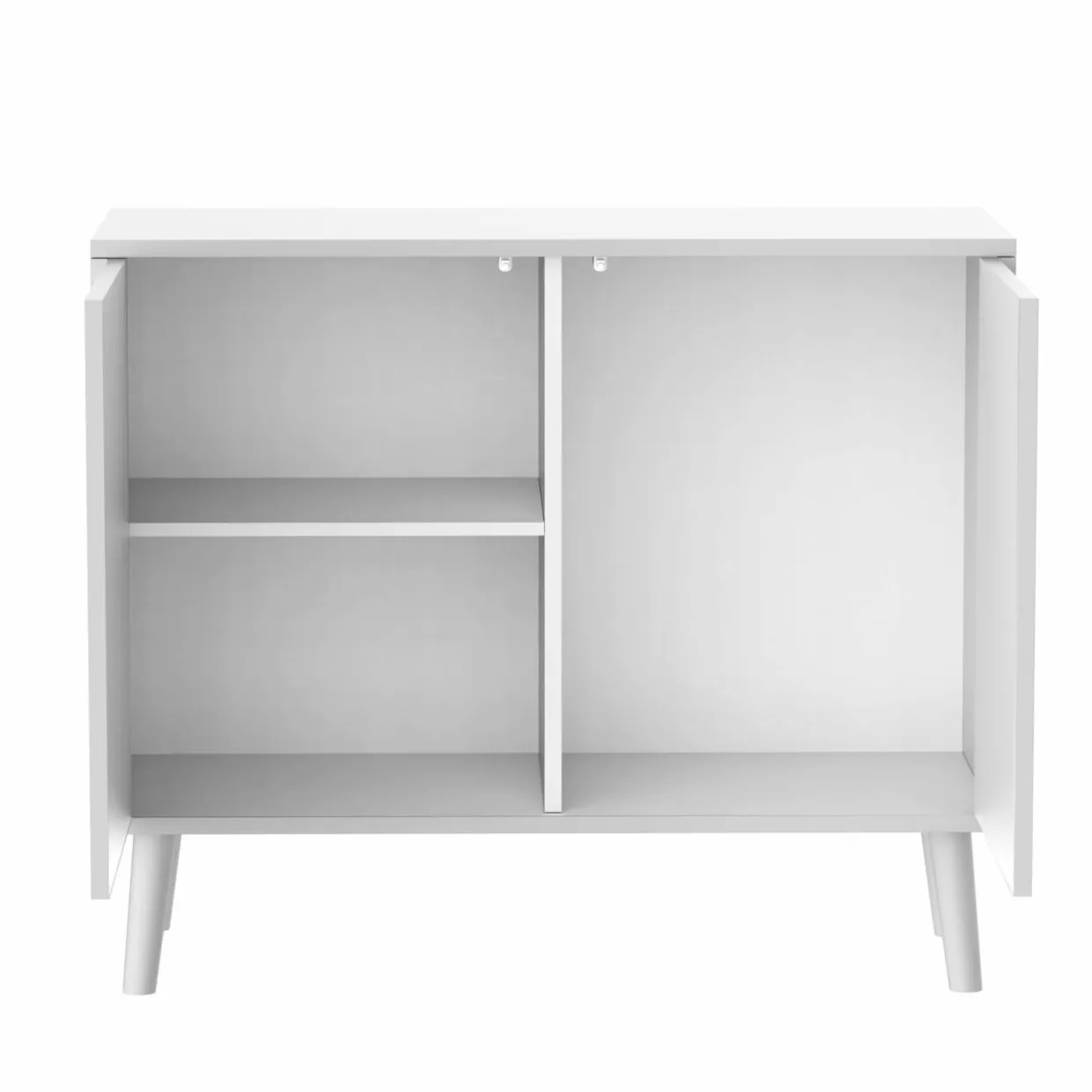 Meuble de rangement enfant bois 2 portes (H65 cm) Stars Blanc
