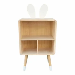 Meuble de rangement enfant 3 cases bois (H76,5 cm) Lapin Beige