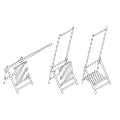 Meuble portant pliable avec penderie en bambou (H176 cm) Hanoï