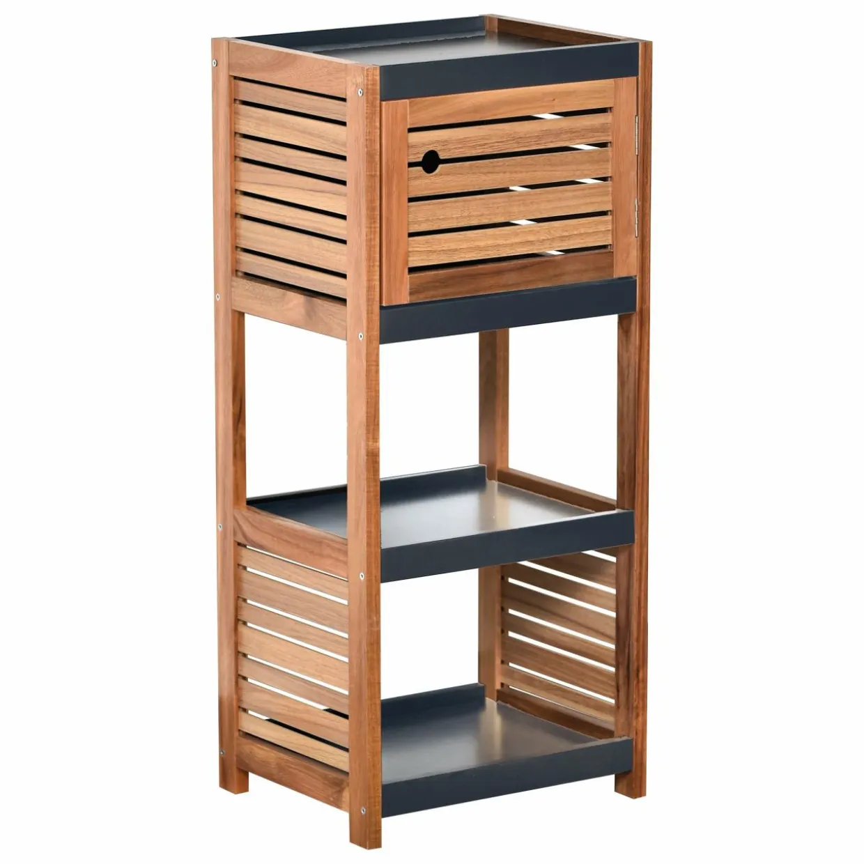 Meuble rangement 4 étagères (36 x H83 cm) Elément Acacia