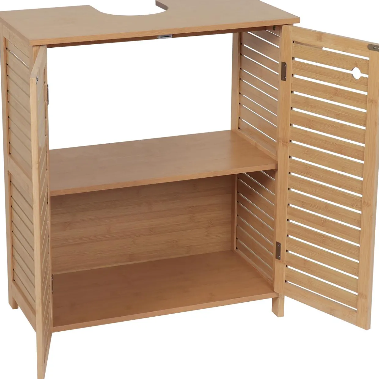 Meuble sous lavabo avec porte-serviette (67 x H70 cm) Trinidad Naturel