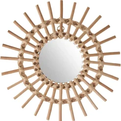 Miroir en rotin (D30 cm) Soleil Naturel