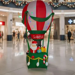 Montgolfière et Père Noël gonflable (H210 cm) Santa Claus
