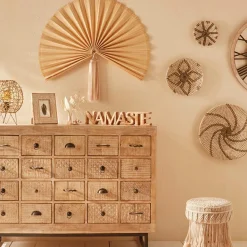 Mot à poser en bois "Namaste" Naturel