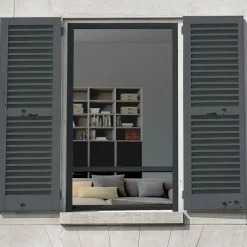 Moustiquaire fenêtre enroulable à châssis recoupable (130 x 160 cm) Moustyk Gris