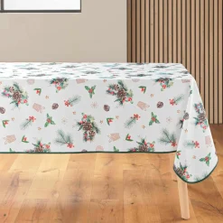 Nappe de Noël rectangulaire anti tache (150 x 240 cm) Hollystar