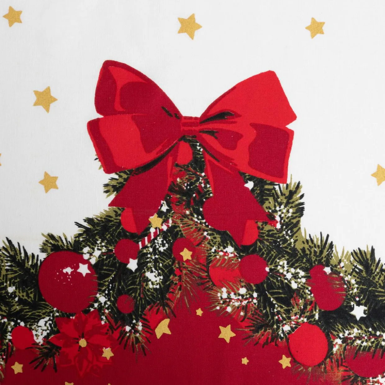 Nappe de Noël rectangulaire coton (140 x 240 cm) Guirlande Festive