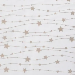 Nappe de Noël rectangulaire (140 x 360 cm) Pluie d'étoiles Blanche