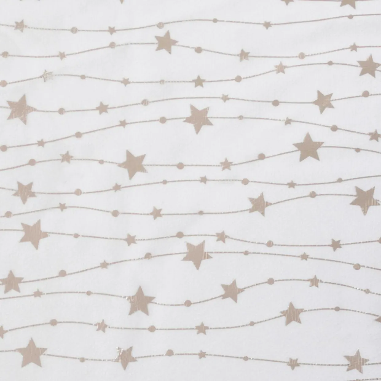 Nappe de Noël rectangulaire (140 x 360 cm) Pluie d'étoiles Blanche