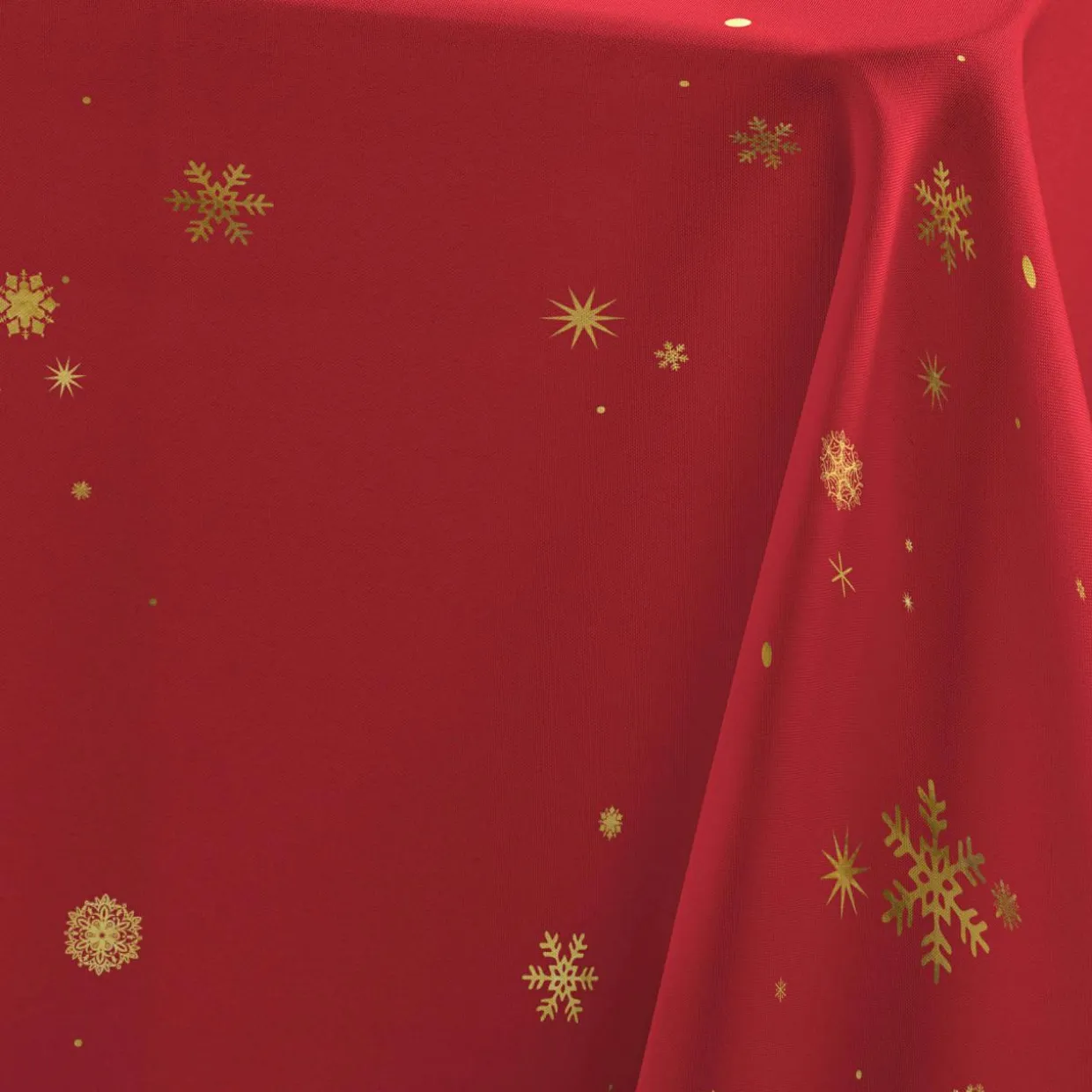 Nappe de Noël rectangulaire (150 x 240 cm) Constellation Rouge et doré