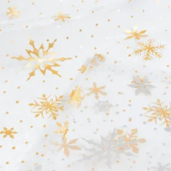 Nappe de Noël rectangulaire (140 x 360 cm) Flocon de neige Blanc