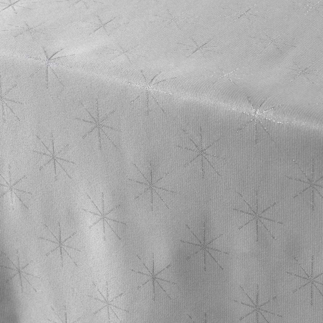 Nappe de Noël rectangulaire (140 x 240 cm) Etoiles Gris