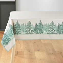 Nappe de Noël rectangulaire (150 x 240 cm) Christmas Ecru