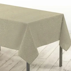 Nappe de Noël rectangulaire (140 x 240 cm) Strass Or