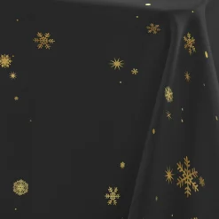 Nappe de Noël rectangulaire (150 x 240 cm) Constellation Noir et doré