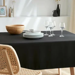Nappe rectangulaire anti tache (140 x 250 cm) Elise Noire