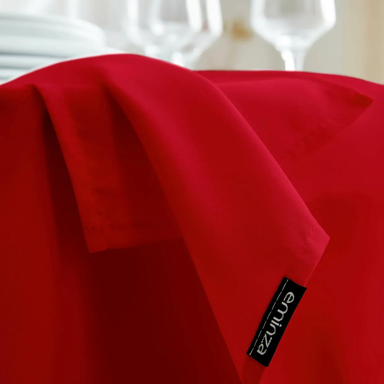 Nappe rectangulaire anti tache (140 x 300 cm) Elise Rouge