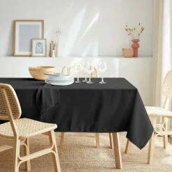 Nappe rectangulaire anti tache (140 x 200 cm) Elise Noire