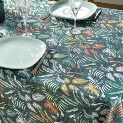 Nappe rectangulaire anti tache (145 x 240 cm) Stylis Bleue