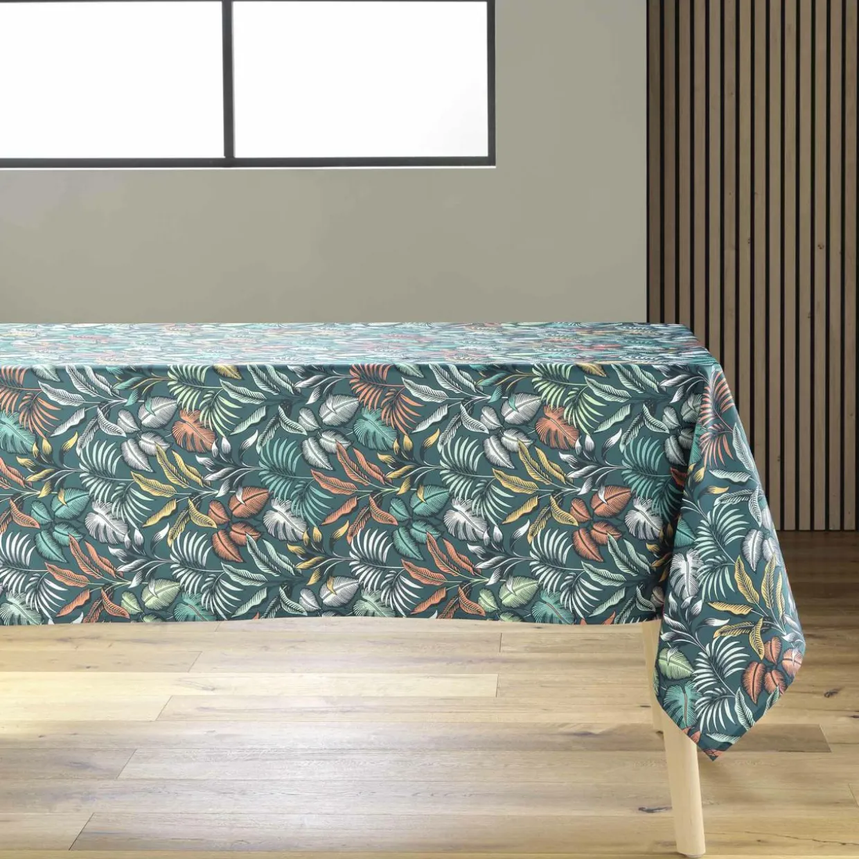 Nappe rectangulaire anti tache (145 x 240 cm) Stylis Bleue
