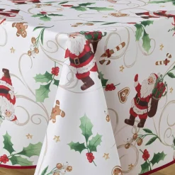 Nappe rectangulaire anti tache (150 x 240 cm) Père Noël Blanc