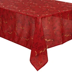 Nappe rectangulaire anti tache (140 x 240 cm) Réveillon Rouge