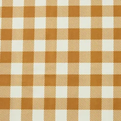 Nappe rectangulaire coton enduit (150 x 350 cm) Vichy Jaune moutarde