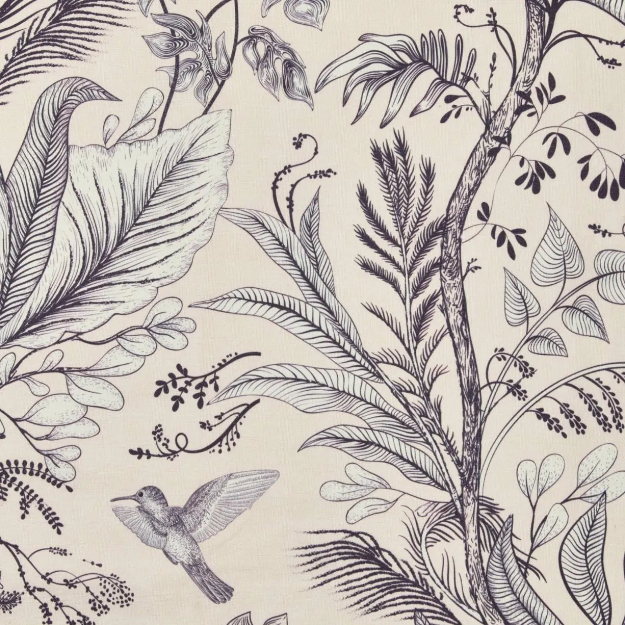 Nappe rectangulaire coton enduit (150 x 350 cm) Colibri Grise