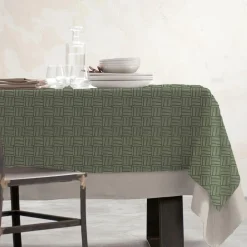 Nappe rectangulaire coton enduit (150 x 250 cm) Paolo Verte
