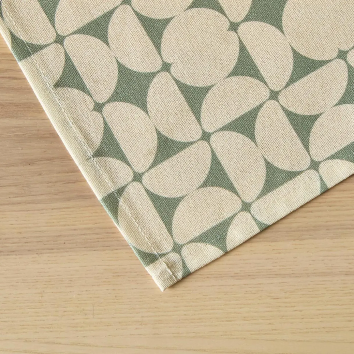 Nappe rectangulaire coton enduit (150 x 250 cm) Sofia Verte